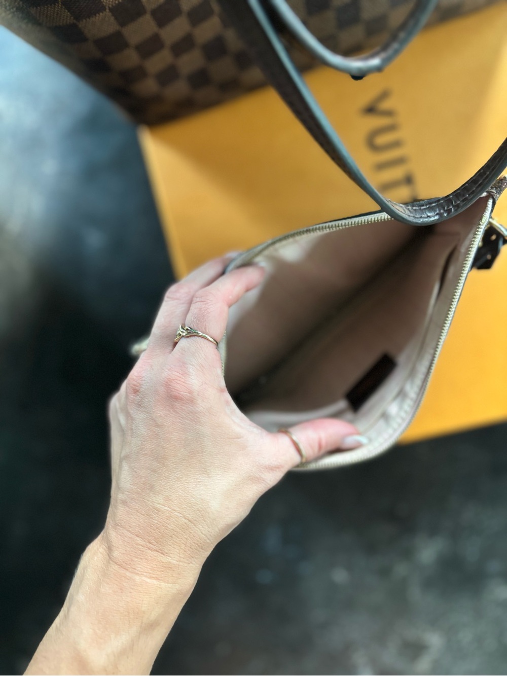 Louis Vuitton Checkerboard Canvas Tote in Dark Brown & Chocolate - Picture 11 of 11